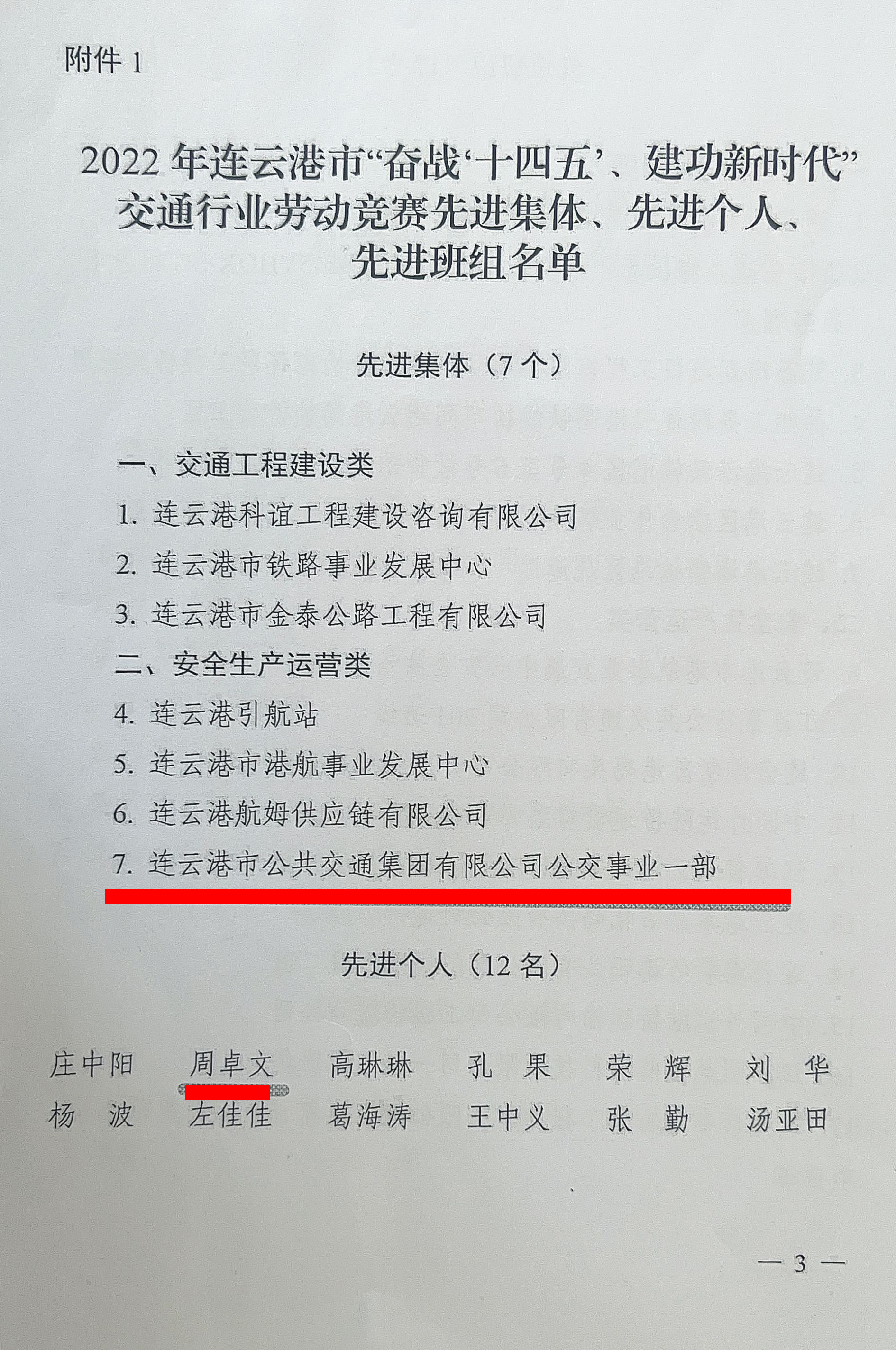 公交集團(tuán)公交事業(yè)一部喜獲“奮戰(zhàn)‘十四五’、建功新時代”勞動競賽先進(jìn)集體、先進(jìn)個人